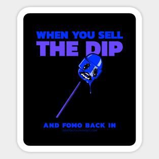 Blue sucker, btfd Crypto Sticker